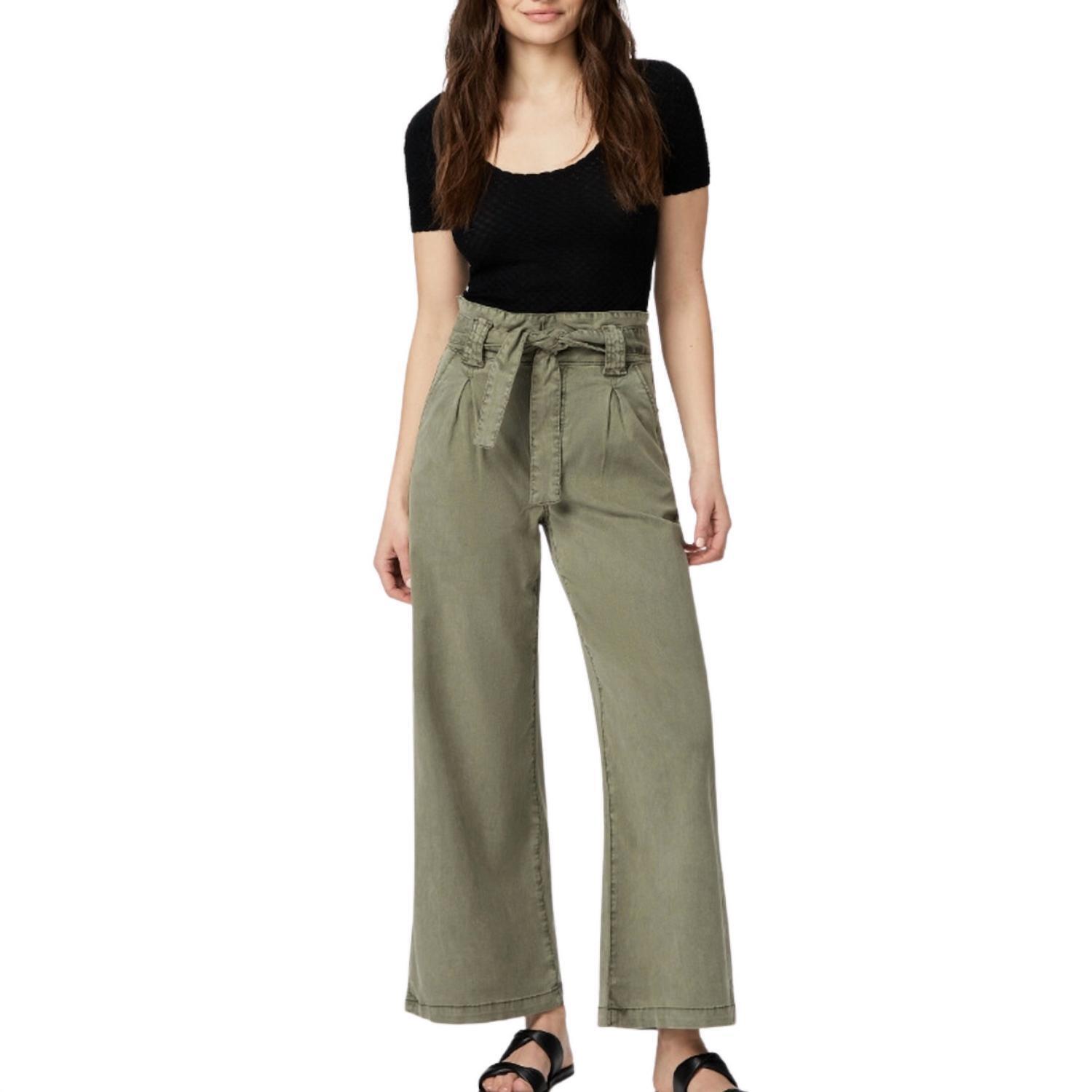 New Paige Harper 30" Vintage Jeans In Ivy Green